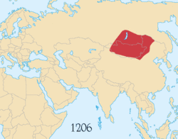 Location of Mongol Empire