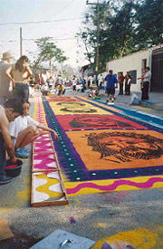 Sawdust Carpets of Comayagua During the Easter Celebrations