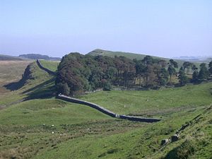 Hadrian's Wall crosses Northumberland National Park
