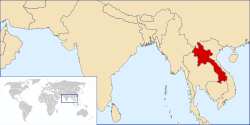 Location of Laos