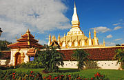 Pha That Luang in Vientiane, the national symbol of Laos.