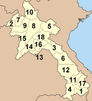 Provinces of Laos