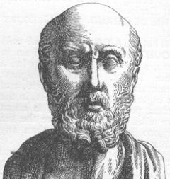 A conventionalized image in a Roman "portrait" bust (19th century engraving)