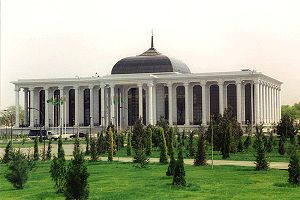 Turkmenistan national assembly building in Ashgabat