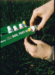 A homeowner tests soil to apply only the nutrients needed.