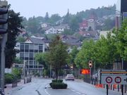 Looking northward at Vaduz city-centre.