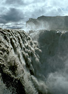 Dettifoss, the most powerful waterfall in Europe, is located in north-eastern Iceland.