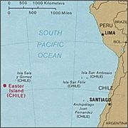 Easter Island, Sala y Gómez, South America and the islands in between