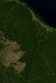 Satellite image of Guyana 2004.