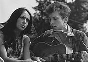 With Joan Baez during the Civil Rights March in Washington, D.C., 1963