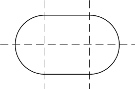 Typical oval track consisting of two semicircles joined by straight segments.