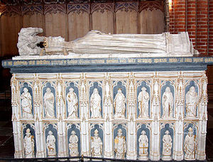 The tomb of Margrethe I in Roskilde Cathedral