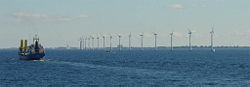 Offshore wind turbines near Copenhagen