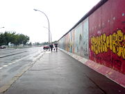 Remaining stretch of the Wall near Ostbahnhof in Friedrichshain, August 2006