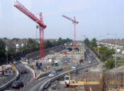 Dublin Port Tunnel under construction.