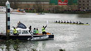 The 2008 Boat Race finish (Oxford Winners)