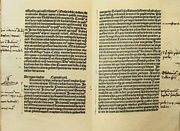 Handwritten notes by Christopher Colombus on the latin edition of Marco Polo's Le livre des merveilles.