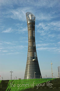Aspire Tower, located in the Doha Sports City.