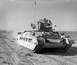 Matilda II tank of the British army.