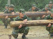 PLA recruit training. The PLA has been rapidly modernizing its military force.