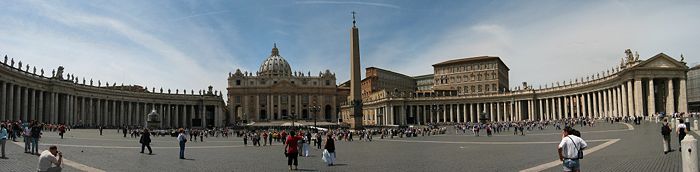 St. Peter's Square, and the obelisk from the Circus of Nero