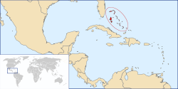 Location of Bahamas