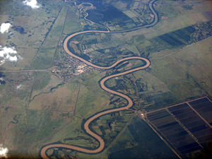 Meanders of the Rio Cauto at Guamo Embarcadero, Cuba.