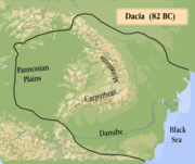 Outline of the Dacian Kingdom at its greatest extent