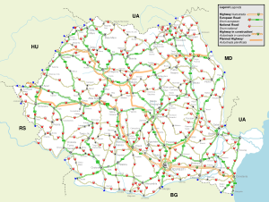 Romania's road network