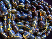 A rare set of Arab worry beads (masbaha) made of Dominican blue amber.