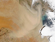 Sandstorm over Kuwait in April, 2003