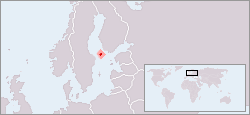 Location of Åland