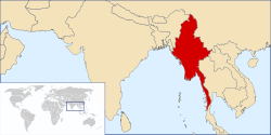 Location of Burma