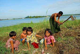 Locals in Amarapura, Mandalay Division