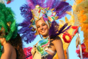Celebrating the annual "Alegria por la vida" Carnaval in Managua, Nicaragua