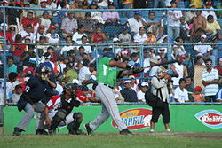 Batter of the Fieras del San Fernando, a Nicaraguan professional baseball team.