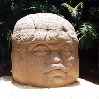 Monument 1, one of the four Olmec colossal heads at La Venta. This one is nearly 3 metres (9 ft) tall.