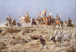 The arrival of the Hungarians in the Carpathian Basin.