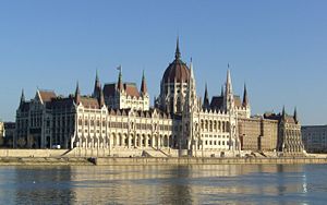 The Hungarian Parliament Building in Budapest.