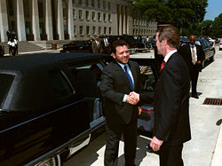 King Abdullah II on a visit to The Pentagon.