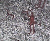 Rock carvings from Tanum, Bohuslän. Rock carvings (petroglyphs) are common all over Scandinavia and several thousands have been found in Sweden alone.