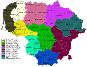 Lithuania is subdivided into ten counties and sixty municipalities.