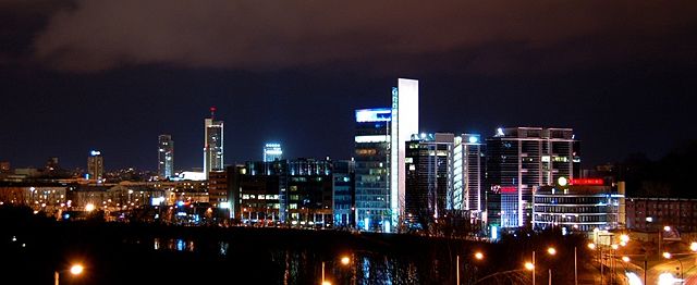 Image:Vilnius skyline at night.Lithuania.JPG
