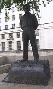 Statue of Montgomery at Whitehall, London unveiled in 1980