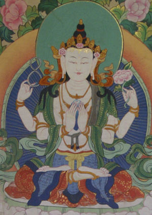 Four-armed Tibetan Chenrezig form of Avalokiteśvara