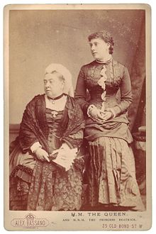 Queen Victoria with her daughter Princess Beatrice, photo by Alexander Bassano