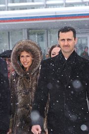 President Bashar al-Assad of Syria & his wife Asma al-Assad in Moscow.