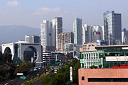 Santa Fe, one of the many business districts of Mexico City.