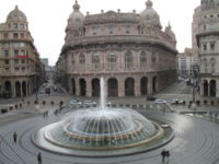 The center of Genoa, Piazza De Ferrari