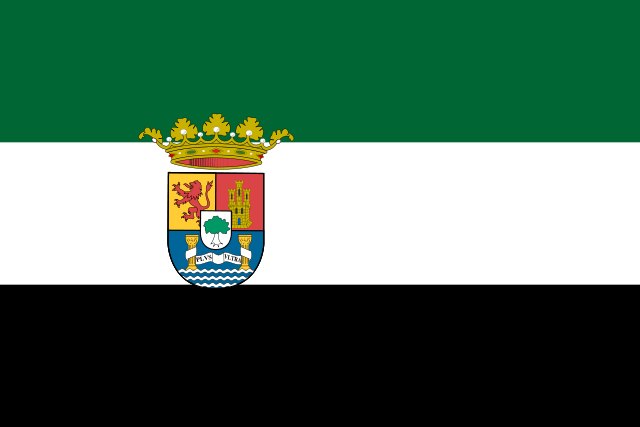 Image:Flag of Extremadura with COA.svg
